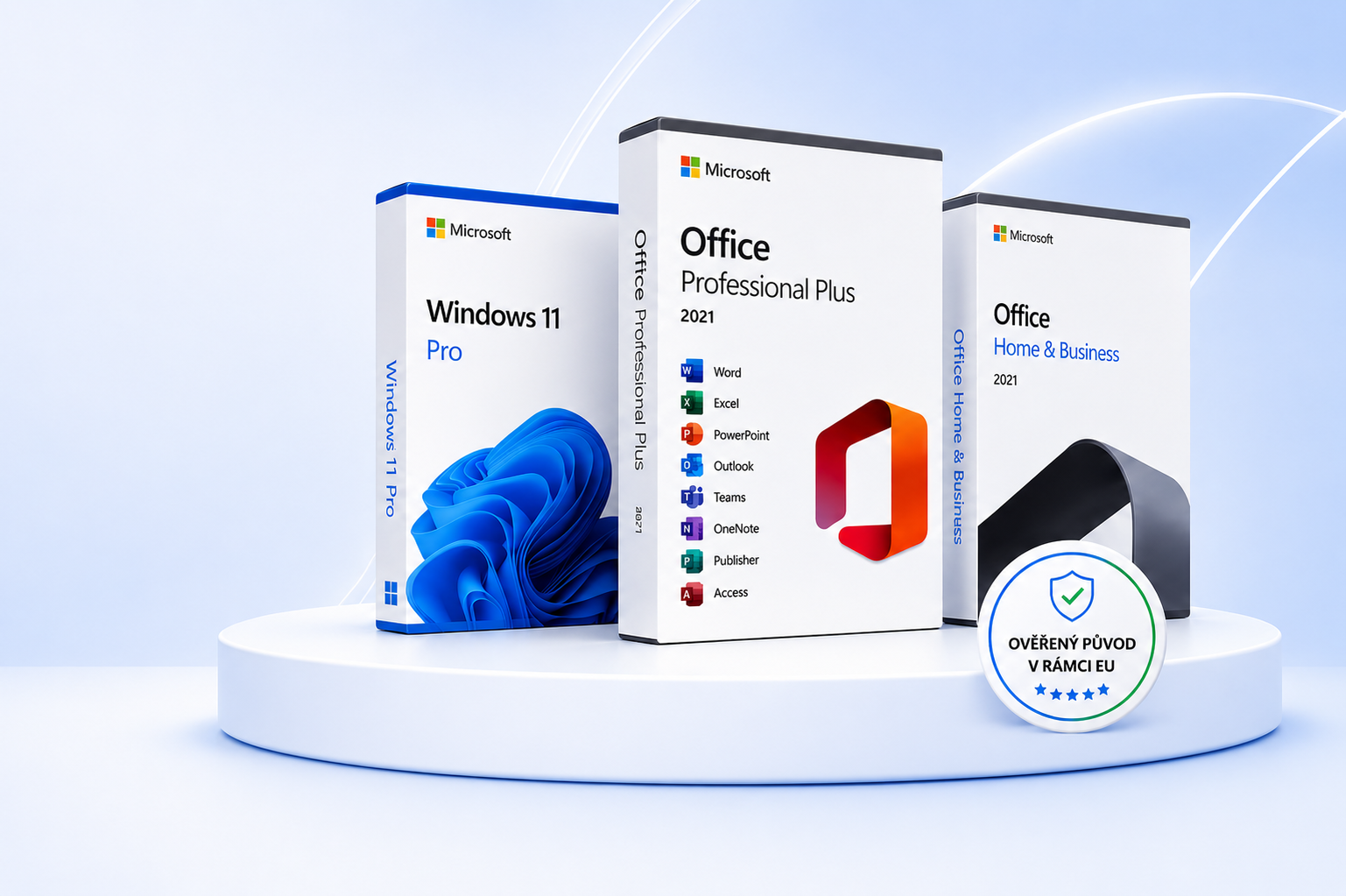 Microsoft Office a Windows licence s ověřeným původem v EU